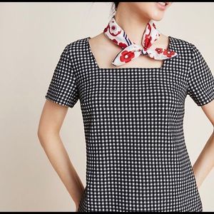 Anthropologie Summer Gingham top
